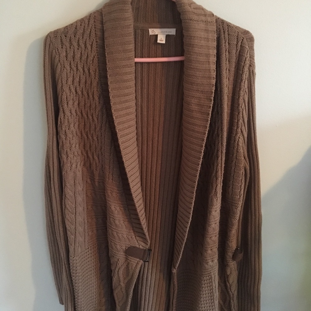 Long, Brown Sweater Cardigan